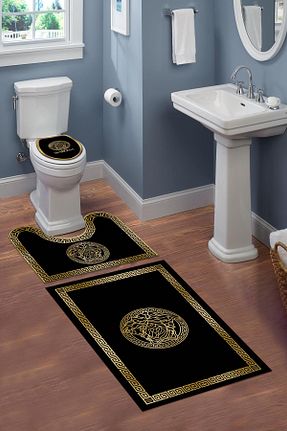 پادری حمام مشکی پلی استر Doruklar Home Collection - کد 744610671