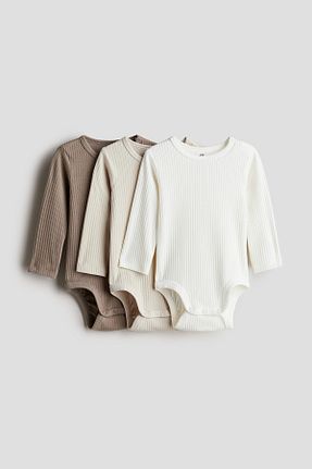 بادی طوسی بچه گانه یقه دوچرخه H&M - کد 857901089