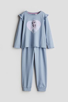 ست لباس راحتی آبی بچه گانه ساده H&M - کد 857936459