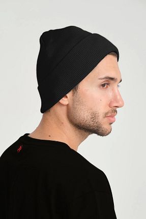 کلاه پشمی مشکی زنانه اکریلیک robanu - کد 858009403