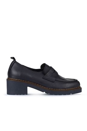 کفش لوفر سرمه ای زنانه چرم خالص Bueno Shoes - کد 776073541