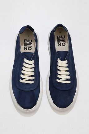 کفش اسنیکر آبی مردانه چرم اصل Bueno Shoes - کد 72334880