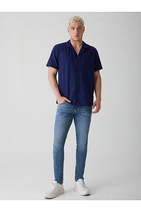 شلوار جین آبی مردانه پاچه لوله تفنگی Ltb - کد 368043265