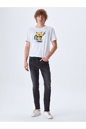 شلوار جین مشکی مردانه پاچه تنگ Ltb - کد 355865353
