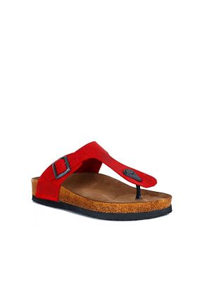 دمپائی قرمز زنانه چرم خالص Bueno Shoes - کد 148386329