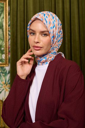 روسری قرمز پنبه پلی استر İpekhan - کد 859185341
