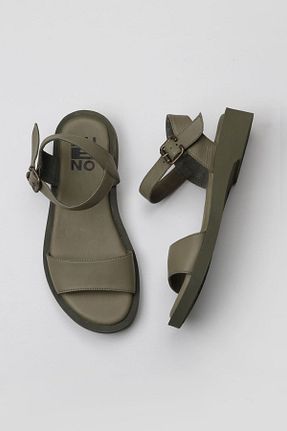 صندل خاکی زنانه پاشنه تخت Bueno Shoes - کد 774837226
