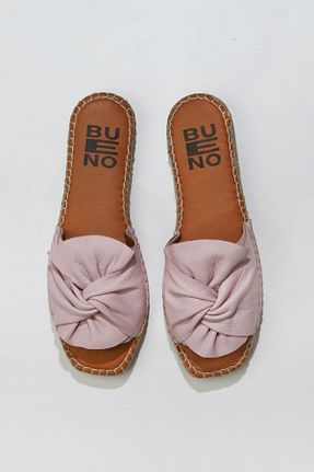 دمپائی صورتی زنانه چرم خالص Bueno Shoes - کد 347606370