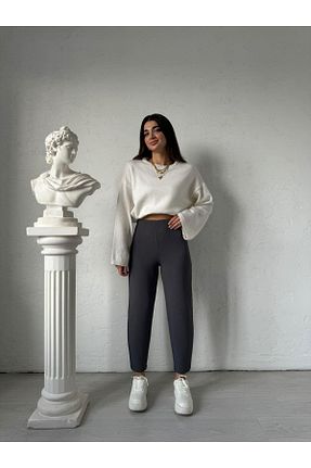 شلوار طوسی زنانه لیکرا Bade Butik - کد 788425092