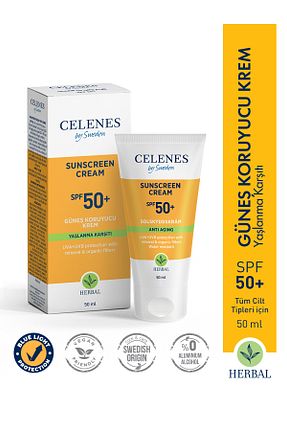 کرم ضد آفتاب صورت SPF 50 + Celenes by Sweden - کد 691941080