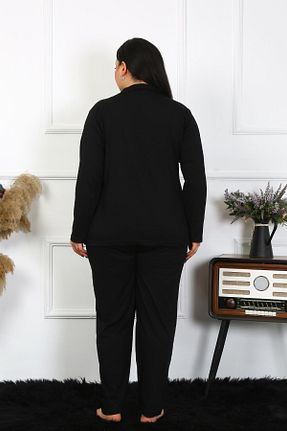 ست لباس راحتی مشکی زنانه طرح دار Akbeniz - کد 797907915