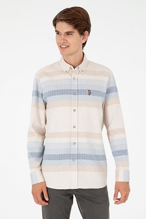 پیراهن قهوه ای مردانه یقه دکمه دار U.S. Polo Assn. - کد 858125459