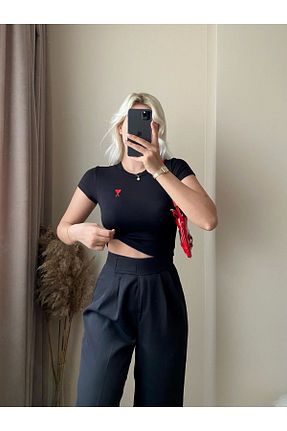بلوز مشکی زنانه ساده Zora Butik - کد 823549589