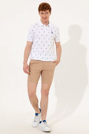 شلوارک و برمودا بژ مردانه پارچه U.S. Polo Assn. - کد 858141801