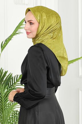 روسری سبز 90 x 90 Modaselvim - کد 858146558