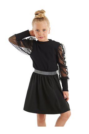 ست بالاتنه و پائین تنه مشکی بچه گانه بافتنی MSHB&G - کد 752024607