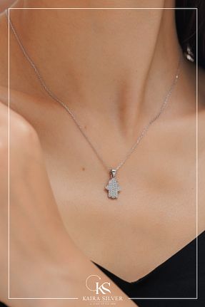 گردنبند نقره بژ زنانه 925 عیار Kaira - کد 858138011