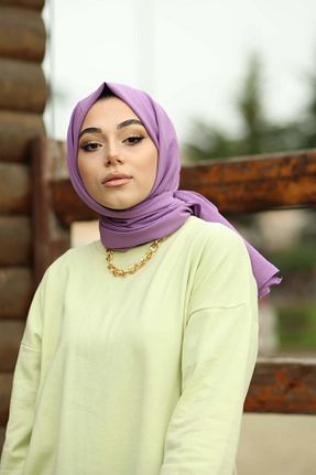 روسری بنفش پنبه ای Organic - کد 195886344