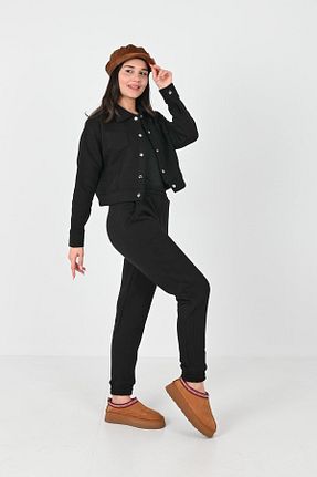 ست گرمکن مشکی زنانه %100 پنبه Koza Butik - کد 782966171