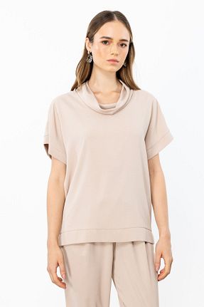 بلوز بژ زنانه ساده ON - کد 857851618