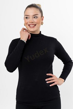 بادی مشکی زنانه یقه نیم ماهیگیر YUDEX - کد 857886542