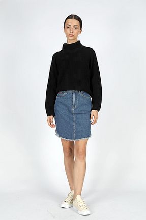 دامن سرمه ای زنانه پارچه Lee Cooper - کد 858060545