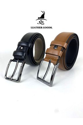 کمربند مشکی مردانه چرم مصنوعی Rse Leather Goods - کد 858062158