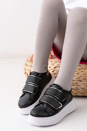 کفش اسنیکر مشکی بچه گانه چرم مصنوعی grafen - کد 683391136
