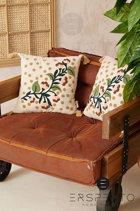 کوسن و روکش کوسن بژ پنبه ای Ersperto - کد 858023773