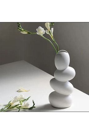 گلدان سفید سرامیک DEYART - کد 850512180