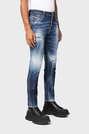 شلوار جین سرمه ای مردانه پاچه تنگ DSquared2 - کد 679600714