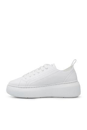 کفش کژوال سفید زنانه چرم خالص Armani Exchange - کد 53718093