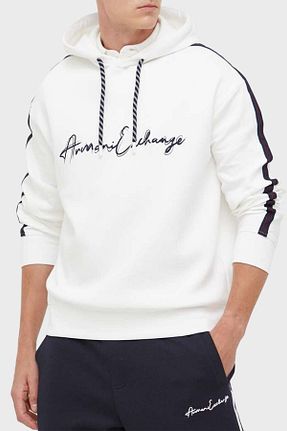 سوئیشرت سفید مردانه چاپی Armani Exchange - کد 744417677
