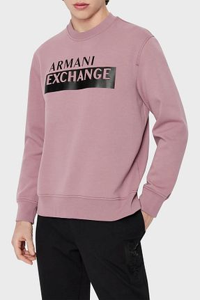 سوئیشرت صورتی مردانه چاپی Armani Exchange - کد 398343596