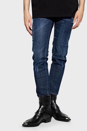 شلوار جین سرمه ای مردانه پاچه تنگ DSquared2 - کد 849816427
