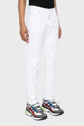 شلوار جین سفید مردانه پاچه تنگ DSquared2 - کد 852688192