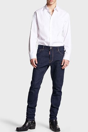 شلوار جین سرمه ای مردانه پاچه تنگ DSquared2 - کد 824649532