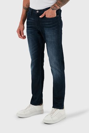 شلوار جین سرمه ای مردانه پاچه ساده Emporio Armani - کد 816740554