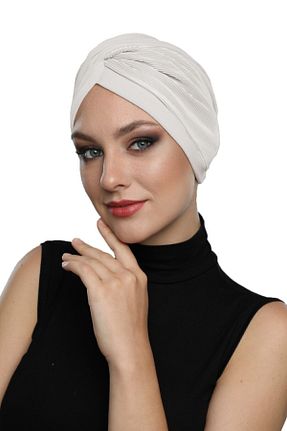 کلاه شنای حجاب بژ زنانه fidan bone - کد 66900557
