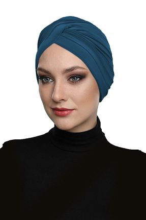 کلاه شنای حجاب آبی زنانه fidan bone - کد 51141572