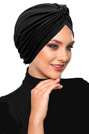 کلاه شنای حجاب مشکی زنانه fidan bone - کد 315690054