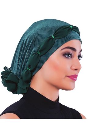 کلاه شنای حجاب سبز زنانه fidan bone - کد 44206772