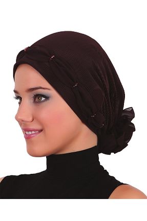 کلاه شنای حجاب قهوه ای زنانه fidan bone - کد 43174921