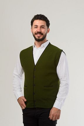 جلیقه خاکی مردانه اورسایز Kamalı - کد 831468259