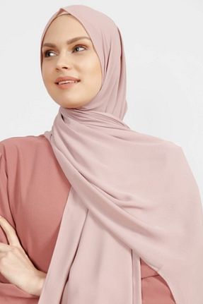 شال صورتی زنانه کرپ Differenza - کد 74363651