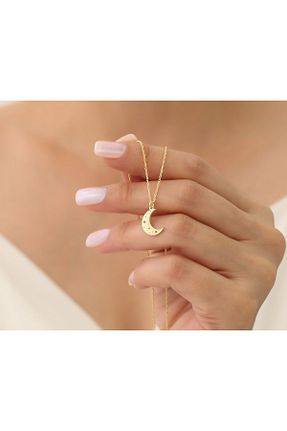 گردنبند نقره طلائی زنانه 925 عیار Gümüşistan - کد 858157342