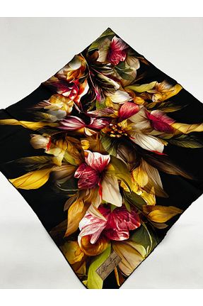 روسری رنگی کرپ ساتن ابریشم La boutique - کد 857971159