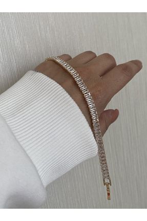دستبند جواهر طلائی زنانه زیرکن GUNESTAKI - کد 857846214