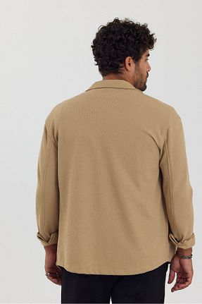 پیراهن قهوه ای مردانه گشاد İLKCET MODA - کد 857149544