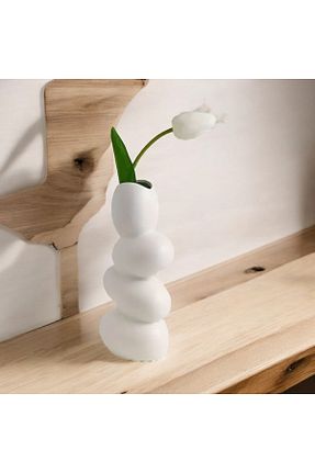 گلدان سفید سرامیک DEYART - کد 850512180